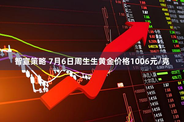 智宣策略 7月6日周生生黄金价格1006元/克