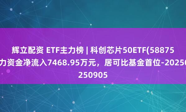 辉立配资 ETF主力榜 | 科创芯片50ETF(588750)主力资金净流入7468.95万元，居可比基金首位-20250905